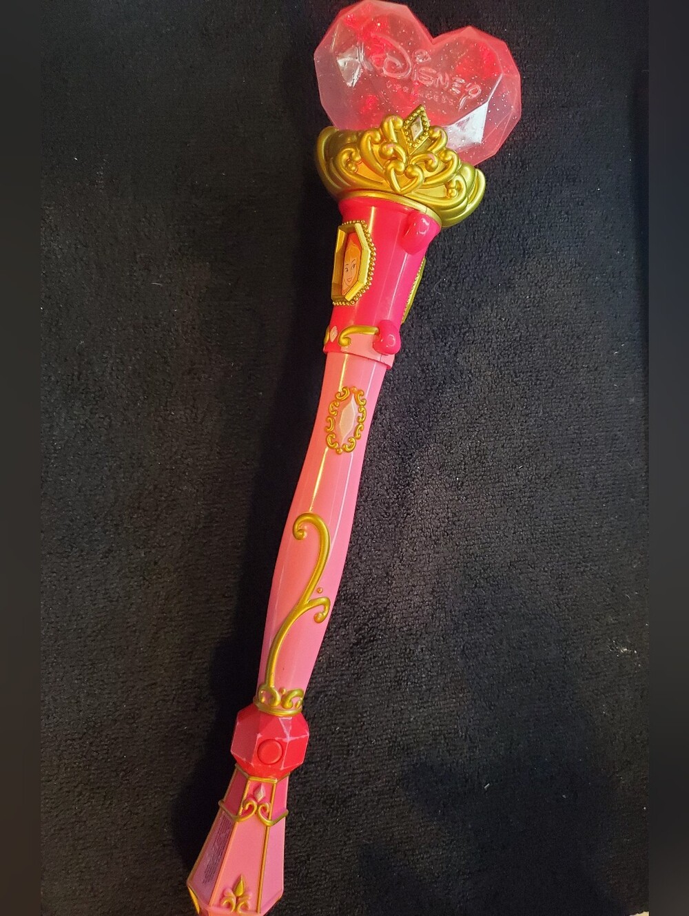 Vintage 2007 Disney Princess Magical Light Up Wand Spin Master Tested Working